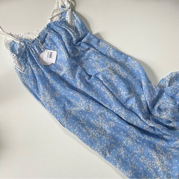 Papinelle NWT Cotton Silk Cheri Blossom Lace Front Maxi Nightgown XL - Picture 14 of 14